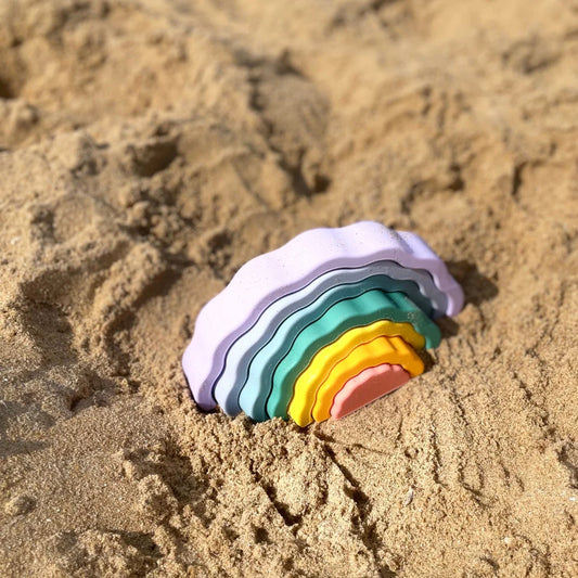 Silicone Stackables - Wavy Rainbow