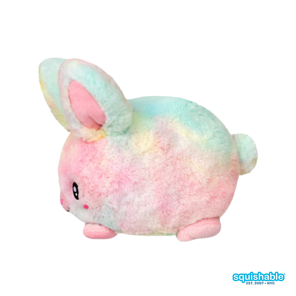 Squishable® Snacker Tie Dye Fluffy Bunny